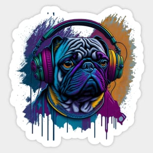 DJ Pug Sticker